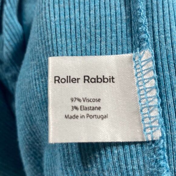 Roller Rabbit Agatha Jumpsuit Ribbed Pajamas One-Piece Drawstring Pockets Soft & - Picture 12 of 13